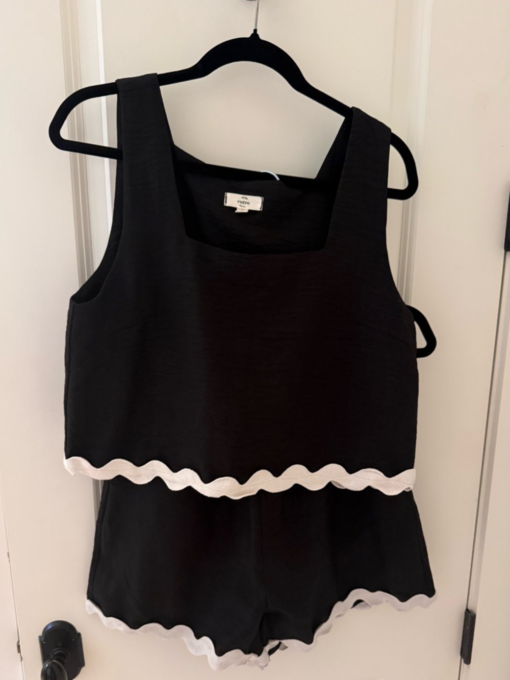 Ric Rac Sleeveless Crop top and Short Set